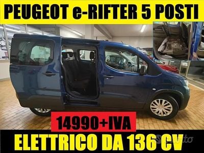 Usata Peugeot e-Rifter 100 kW (136 CV) 2022 Blu Monovolume