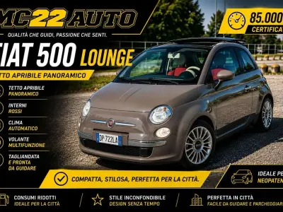 Usata Fiat 500 Lounge 69 CV (50 kW) 2008 Grigio Utilitaria