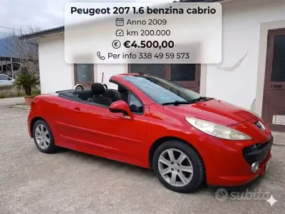 Usata Peugeot 207 CC 112 CV (82 kW) 2009 Rosso Cabrio