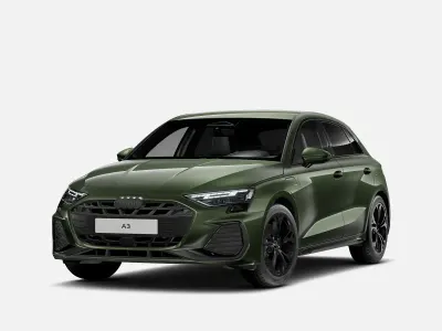 Nuova Audi A3 Sportback e-tron S-Line 204 CV (150 kW) 2026 Verde district metallizzato Utilitaria