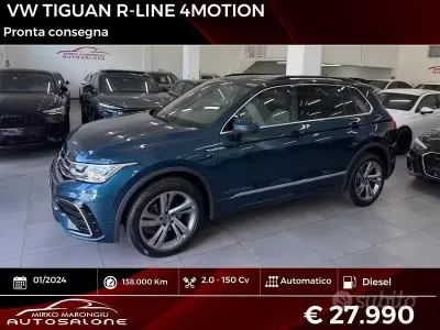 Usata VW Tiguan R-line 150 CV (110 kW) 2024 Blu SUV