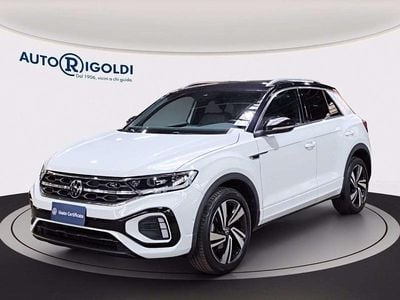 Usata VW T-Roc R-line 116 CV (85 kW) 2022 Pure white deep black perlato SUV
