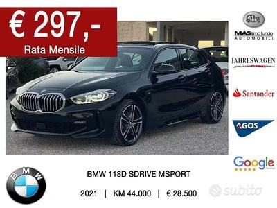 Usata BMW 118 M Sport 150 CV (110 kW) 2021 Nero Utilitaria