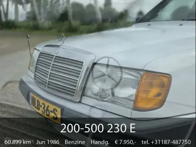 Usata Mercedes 300 132 CV (97 kW) 1986 Bianco Berlina
