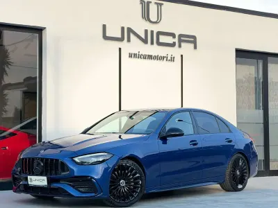Usata Mercedes C220 AMG Line Premium Plus 200 CV (147 kW) 2021 Blu/azzurro Berlina