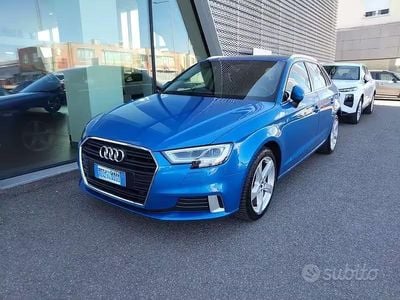 Usata Audi A3 Sport 110 CV (80 kW) 2018 Blu Berlina