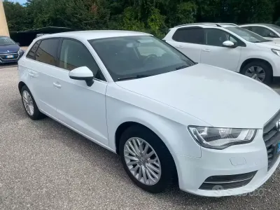 Usata Audi A3 Attraction 110 CV (80 kW) 2014 Bianco Berlina