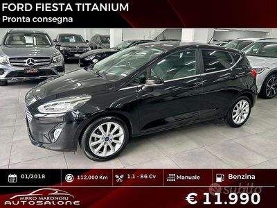 Usata Ford Fiesta Titanium 85 CV (62 kW) 2018 Nero Berlina