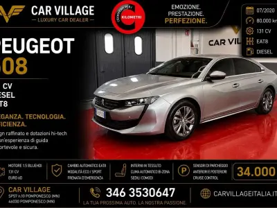 Usata Peugeot 508 Allure 131 CV (96 kW) 2020 Argento Berlina