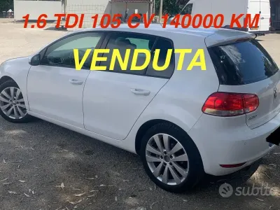 Usata VW Golf VII Highline 105 CV (77 kW) 2012 Bianco Berlina