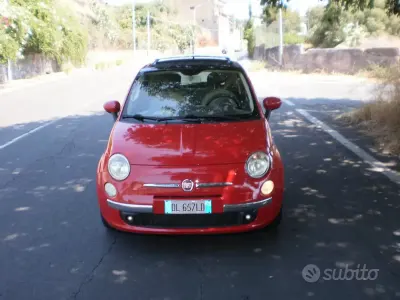 Usata Fiat 500 Lounge 95 CV (69 kW) 2009 Rosso Cabrio