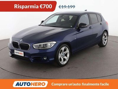 Usata BMW 120 Sport Line 190 CV (139 kW) 2018 Blu/azzurro Utilitaria