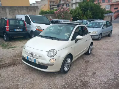Usata Fiat 500 Lounge 69 CV (50 kW) 2009 Bianco Cabrio