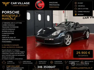 Usata Porsche Boxster 245 CV (180 kW) 2007 Grigio Cabrio