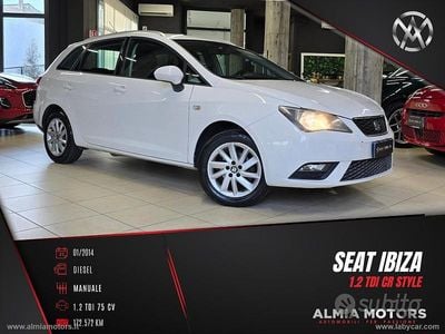 Usata Seat Ibiza ST Style 75 CV (55 kW) 2014 Bianco Station wagon