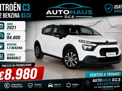 Usata Citroën C3 83 CV (61 kW) 2021 Bianco Utilitaria