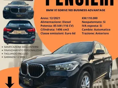 Usata BMW X1 Advantage 116 CV (85 kW) 2021 Nero SUV