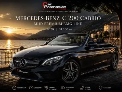 Usata Mercedes C200 Premium 184 CV (135 kW) 2020 Nero Cabrio