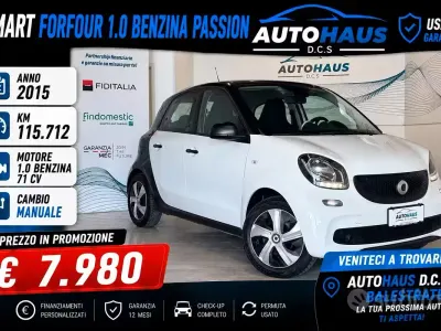 Usata Smart ForFour Passion 71 CV (52 kW) 2015 Bianco Utilitaria
