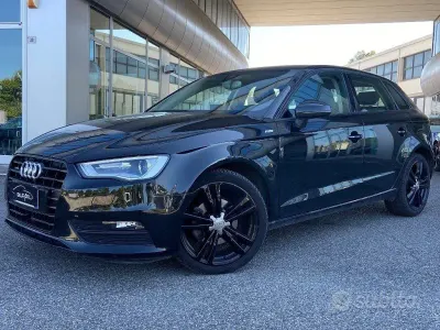 Usata Audi A3 S-Line 150 CV (110 kW) 2013 Nero Berlina