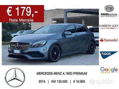 Usata Mercedes A180 Premium 109 CV (80 kW) 2015 Grigio Berlina