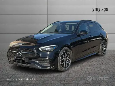 Usata Mercedes C220 Premium Plus 200 CV (147 kW) 2022 Nero Station wagon
