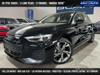 Nuova Audi A3 S-Line 150 CV (110 kW) 2026 Nero Berlina