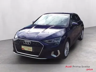 Usata Audi A3 Advanced Plus 110 CV (80 kW) 2021 Blu navarra metallizzato Berlina