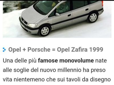 usata Opel Zafira 7 posti unico proprietario