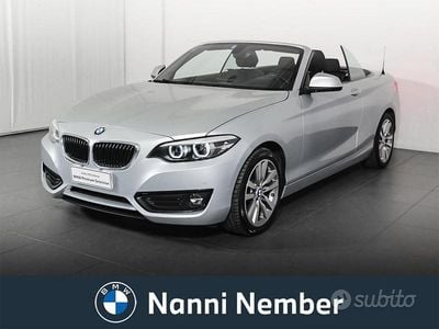 Usata BMW 220 Advantage 190 CV (139 kW) 2018 Grigio Cabrio