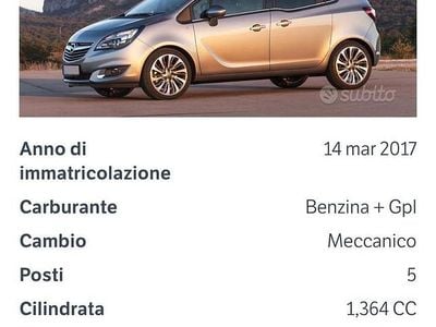 Usata Opel Meriva 120 CV (88 kW) 2017 Bianco Monovolume