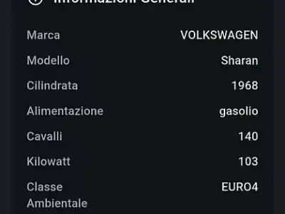 Usata VW Sharan 140 CV (102 kW) 2009 Grigio Monovolume