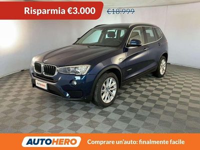 Usata BMW X3 Advantage 190 CV (139 kW) 2016 Blu/azzurro SUV