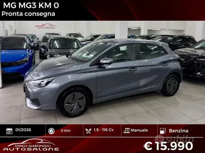 Nuova MG MG3 Comfort 115 CV (84 kW) 2026 Grigio Utilitaria