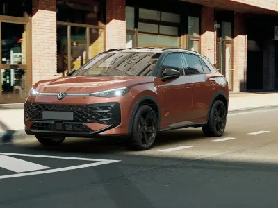 Nuova VW T-Roc R-line 150 CV (110 kW) 2026 Flame red metallizzato nero SUV