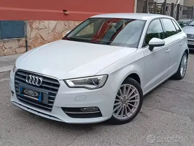 Usata Audi A3 Attraction 110 CV (80 kW) 2015 Bianco Berlina