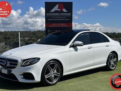 Usata Mercedes E220 AMG Line Premium Plus 194 CV (142 kW) 2017 Bianco Berlina