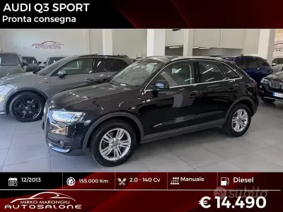 Usata Audi Q3 Sport 140 CV (102 kW) 2013 Nero SUV