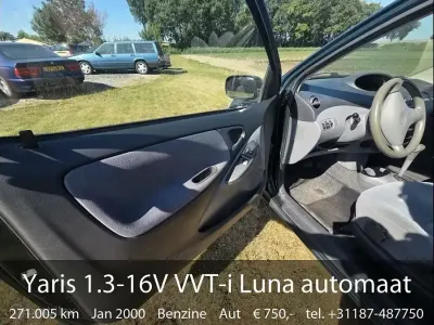 Usata Toyota Yaris 86 CV (63 kW) 2000 Verde Utilitaria