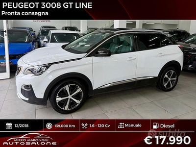 Usata Peugeot 3008 GT-line 120 CV (88 kW) 2018 Bianco SUV