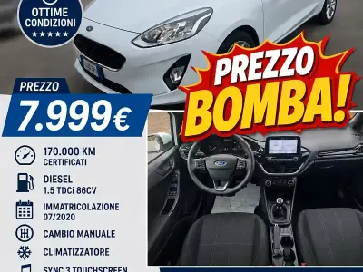 Usata Ford Fiesta 86 CV (63 kW) 2020 Bianco Utilitaria