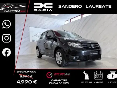 Usata Dacia Sandero Lauréate 75 CV (55 kW) 2013 Nero Berlina