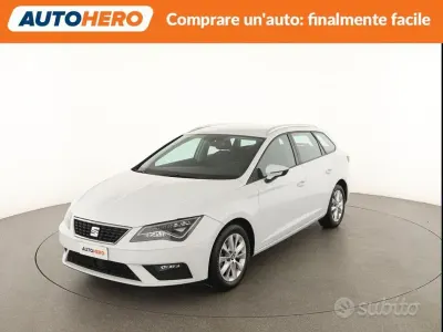 Usata Seat Leon Style 110 CV (80 kW) 2018 Bianco Berlina