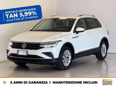 Usata VW Tiguan Life 131 CV (96 kW) 2021 Bianco SUV