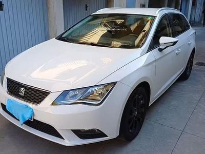 Usata Seat Leon ST Style 110 CV (80 kW) 2017 Bianco Station wagon