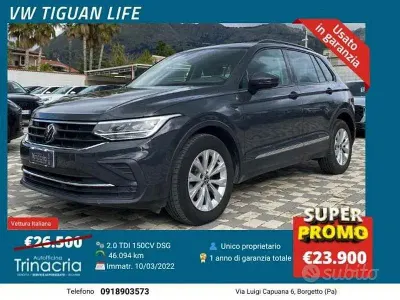 Usata VW Tiguan Life 150 CV (110 kW) 2022 Grigio SUV