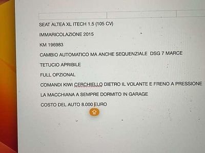 Usata Seat Altea XL I-Tech 105 CV (77 kW) 2014 Bianco Monovolume