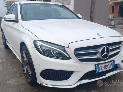 Usata Mercedes C220 AMG 170 CV (125 kW) 2016 Bianco Station wagon