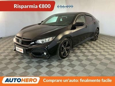 Usata Honda Civic Elegance 130 CV (95 kW) 2018 Nero Berlina