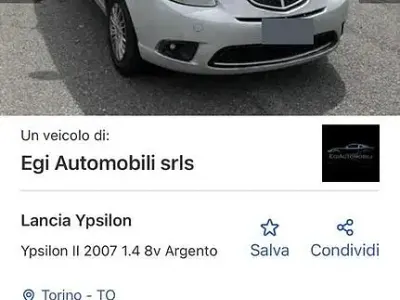 Usata Lancia Ypsilon 103 CV (75 kW) 2008 Grigio Utilitaria